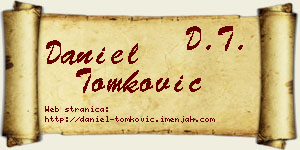 Daniel Tomković vizit kartica